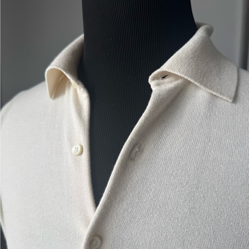 Suitsupply Cream Silk Wool Cashmere Blend